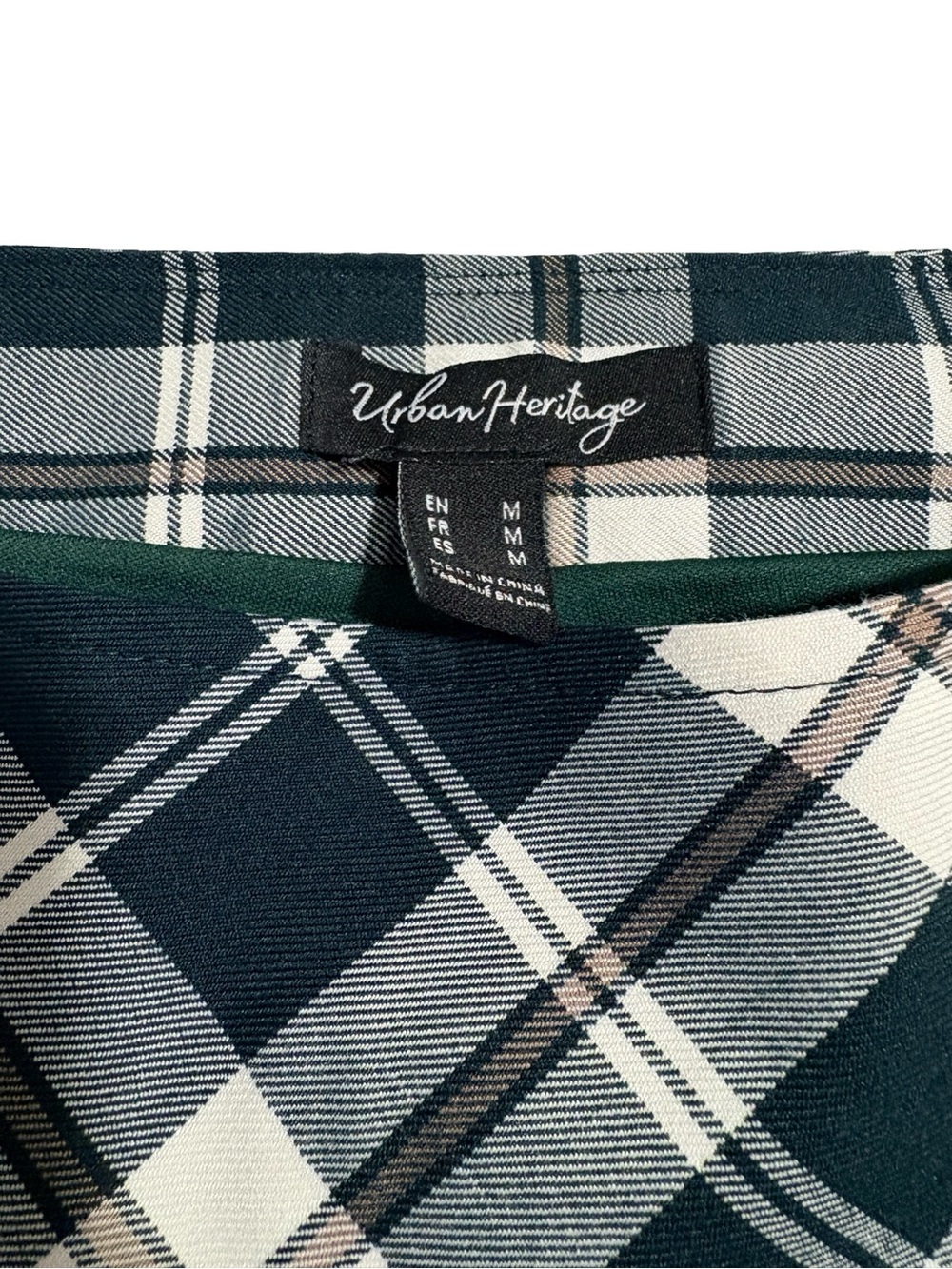 Urban Heritage Plaid Pleated Mini Skort Size Medium - Picture 3 of 8